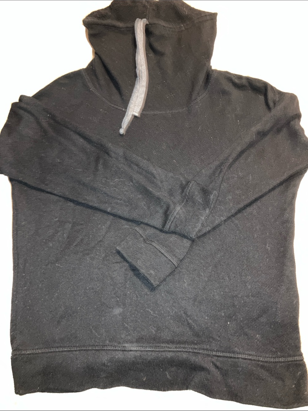 Old Navy Black Funnel Neck Pullover Hoodie with Drawstring